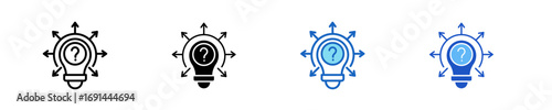Uncertainty  Icon Set Multiple Style Collection