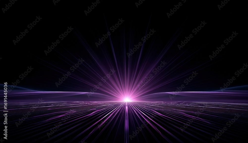 Obraz premium Cosmic sunrise, vibrant rays