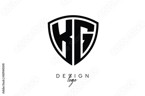 Free Download KG  Shield Letter Logo Modern Monogram Emblem for Security, Sports, Corporate & Premium Branding - GFXLoad