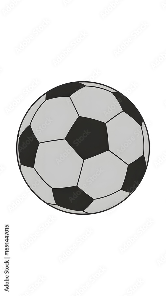 Naklejka premium Get ready to kick off a winning campaign with this classic soccer ball design for your project