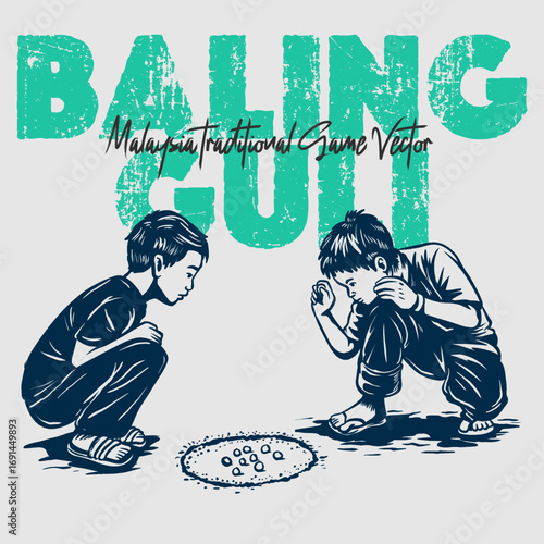 Baling Guli (throwing marble) Traditional Malaysian Game