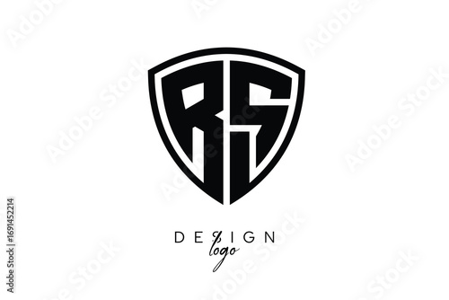 RS  Shield Letter Logo Modern Monogram Emblem for Security, Sports, Corporate & Premium Branding