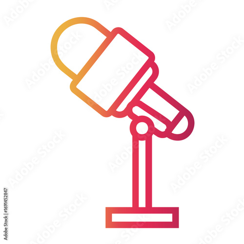 journalist Line Gradient Icon