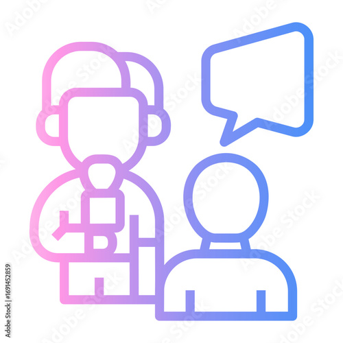 journalist Line Gradient Icon