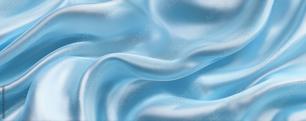 Obraz premium Light blue silk fabric texture