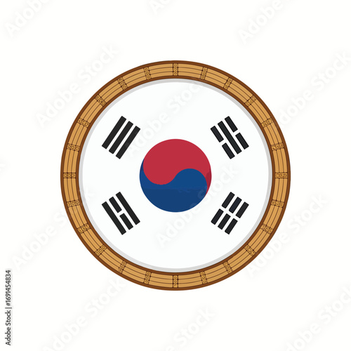 South korean flag vector illustration