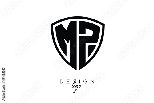 Free Download MZ  Shield Letter Logo Modern Monogram Emblem for Security, Sports, Corporate & Premium Branding - GFXLoad