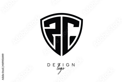 Free Download ZC  Shield Letter Logo Modern Monogram Emblem for Security, Sports, Corporate & Premium Branding - GFXLoad