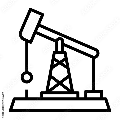 mining Line Icon