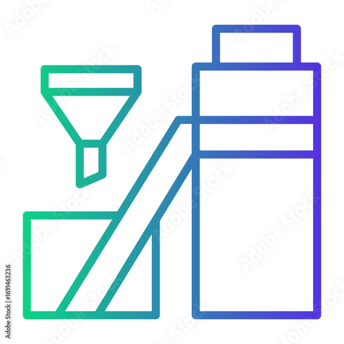 mining Line Gradient Icon