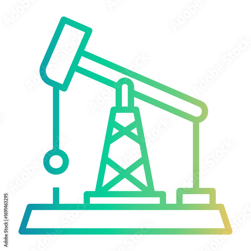 mining Line Gradient Icon