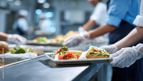 Food service workers preparing meals (1)