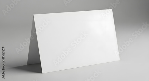 Blank white card mockup template.
