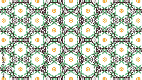 Geometric floral textile Seamless background for fashion.