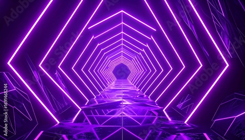 Purple neon tunnel