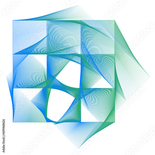 Minimal colorful abstract form. Forma colorida abstracta con lineas.