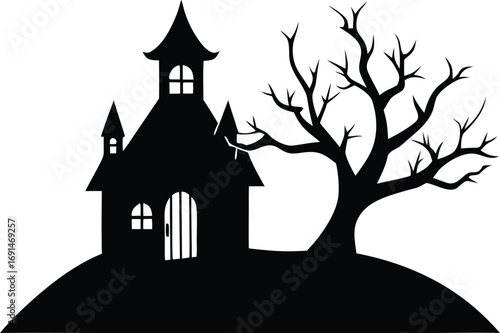 vector illustration of an old castle