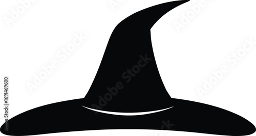 halloween hat silhouette vector illustration