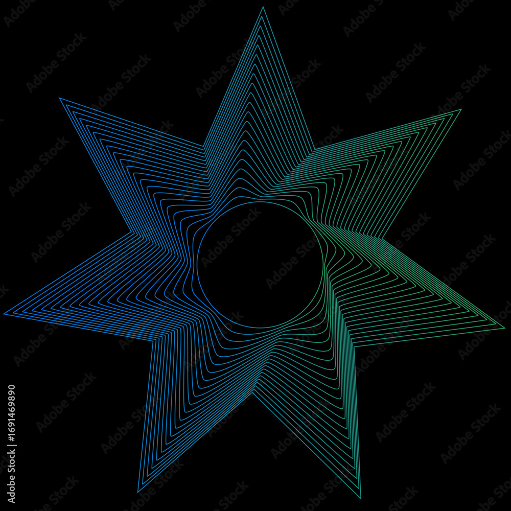 Minimal colorful abstract form. Forma colorida abstracta con lineas.