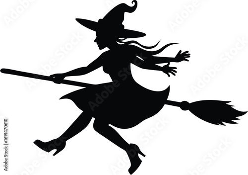 witch with broom