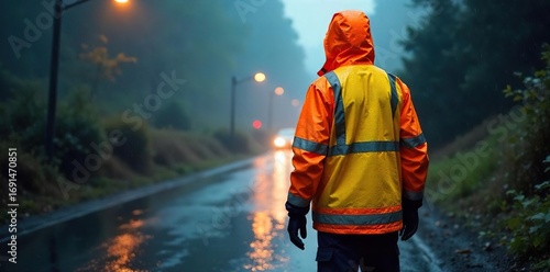 High-visibility waterproof jacket and pants, ideal for extreme weather conditions Durable, breathable, and designed for protection against heavy rain and wind , fishing gear, functional clothing