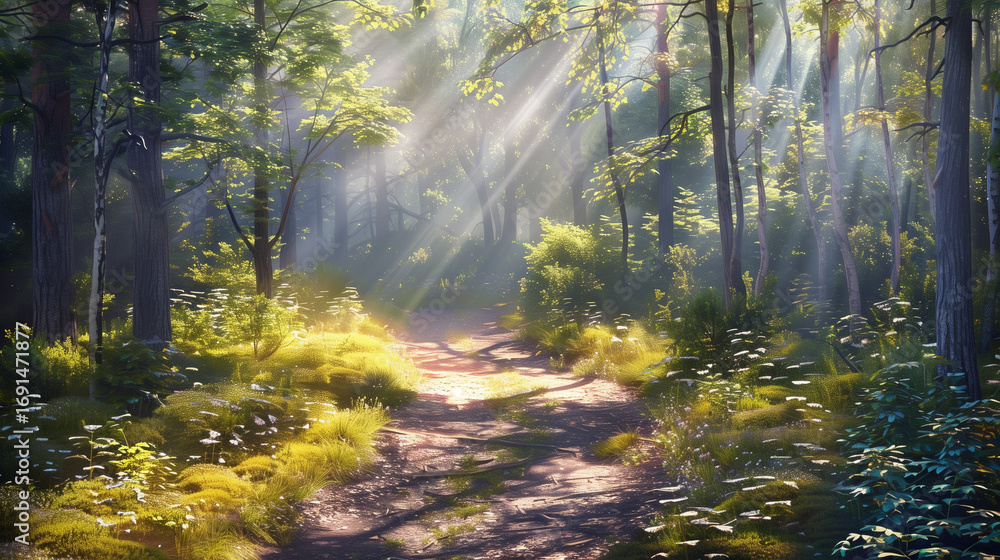 Fototapeta premium Bright Yellow Flower Blooming in Nature