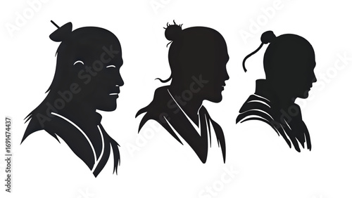 Shaolin silhouette isolated with cartoon vector illustration on transparent background