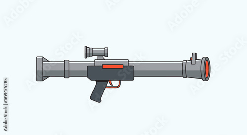 Grey and Orange RPG-7 Rocket Propelled Grenade Launcher with Scope
