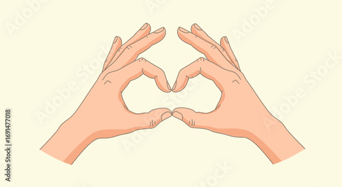 Two Hands Forming a Heart Shape Gesture