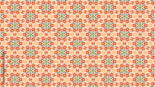  Seamless background for fashion, tapestries, prints design.
