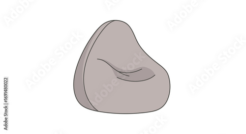A Simple, Modern, Light Gray Beanbag Chair Design