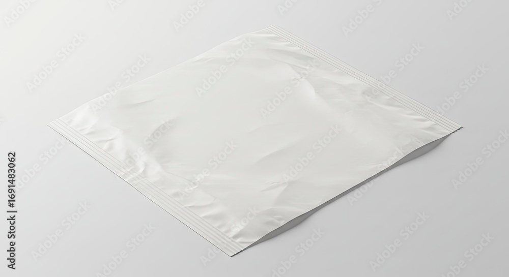 Obraz premium Blank White Foil Packaging Mockup