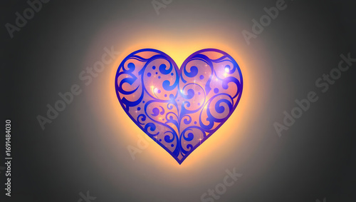 Abstract Blue Heart