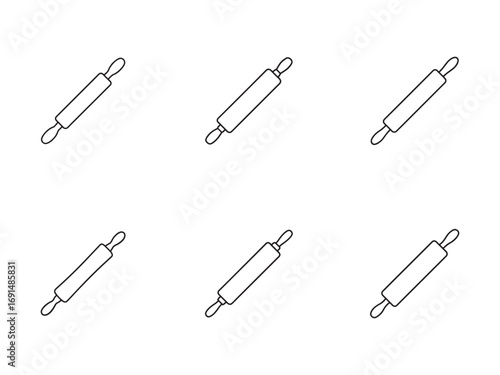 Seamless Rolling Pin Pattern Culinary Baking Concept Background for Design and Creative Projects perfect for food blog and bakery advertisements