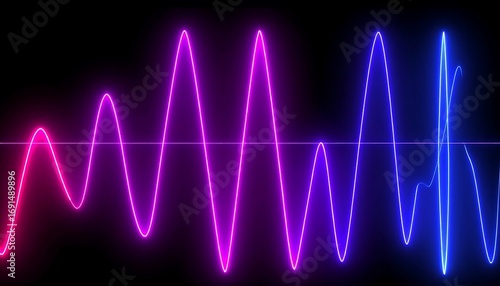 Vibrant Neon Waveform