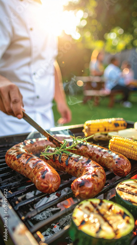 Golden Grilled Meat with Sausages