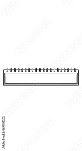 Rectangular LED Light Fixture Architectural Drawing.
