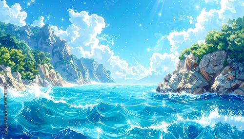 Scenic coastal landscape