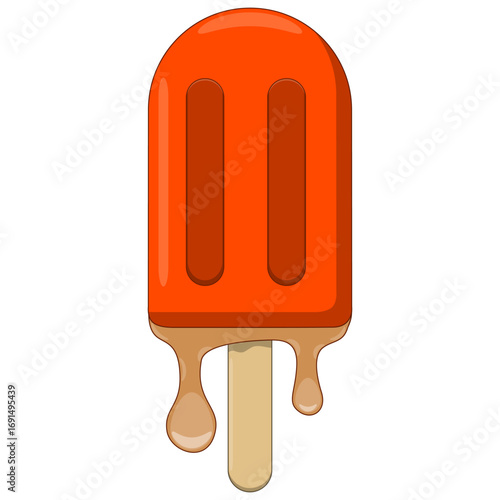 Melting Orange Popsicle A Summertime Treat