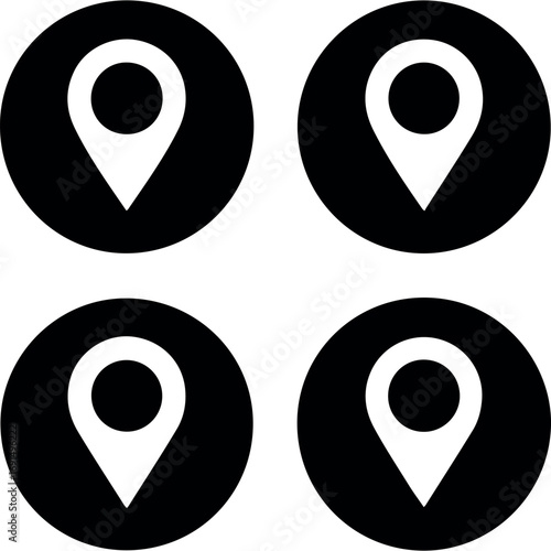 Location pin icon vector set for gps maps navigation travel destination pointer marker symbol graphic design 100