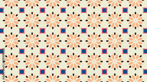Floral repeated seamless pattern background. Great design for textile, stationery, and wallpaper.