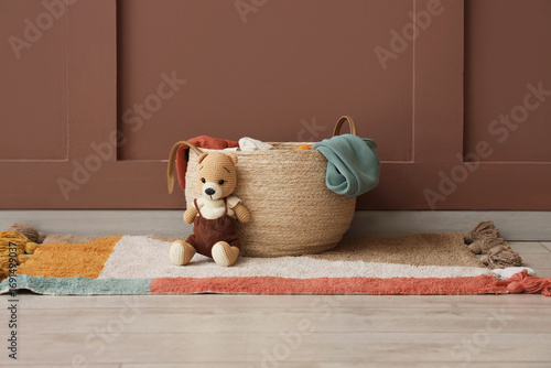 Laundry basket with toy bea...