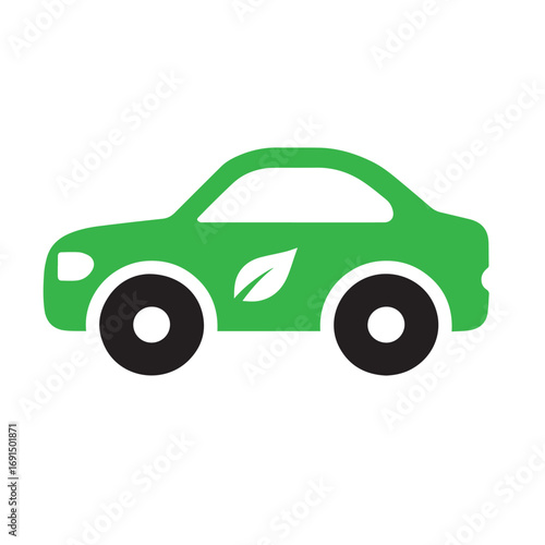 Eco car plug logo symbolizing charging power and natural energy harmony