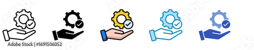 Responsibility  Icon Set Multiple Style Collection