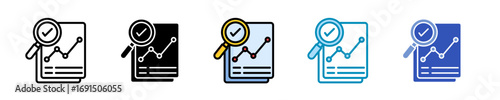 Audit Trail  Icon Set Multiple Style Collection