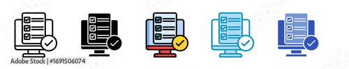 Accountability System  Icon Set Multiple Style Collection