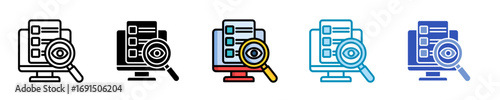 Transparency  Icon Set Multiple Style Collection