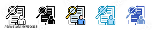 Workflow Accountability  Icon Set Multiple Style Collection