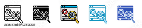 Oversight Panel  Icon Set Multiple Style Collection