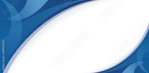 Blue abstract curve frame background with copy space for your text, banner, poster, flyer, presentation slides, business cards, landing pages, header website designs template elements